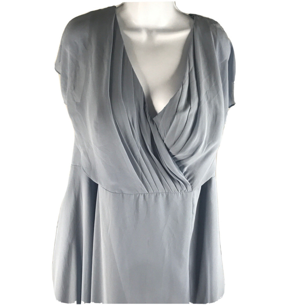 Azazie Bridesmaid Dress Rylee Dusty Blue Women's Size A24 NEW